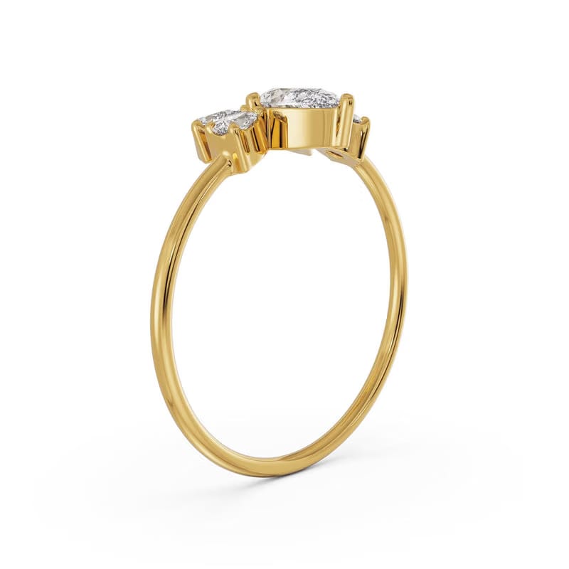 Panache of Pearls Lab Grown Diamond Ring