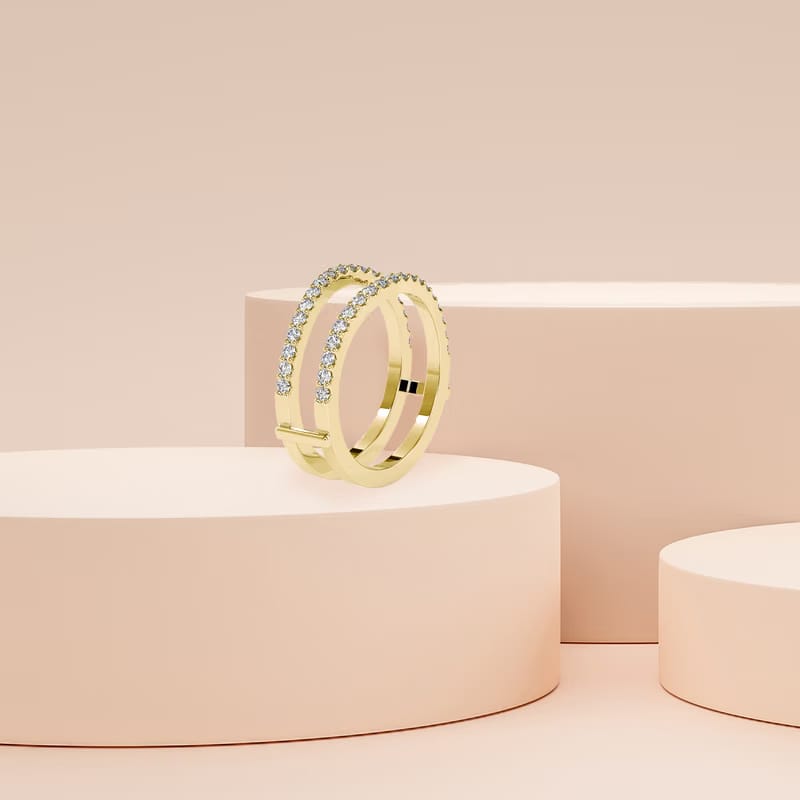 Parallel Bands Lab Grown Diamond Ring