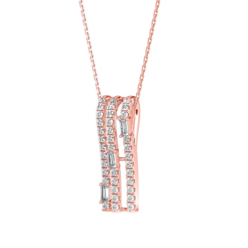 Parallel bar Lab Grown Diamond Pendant