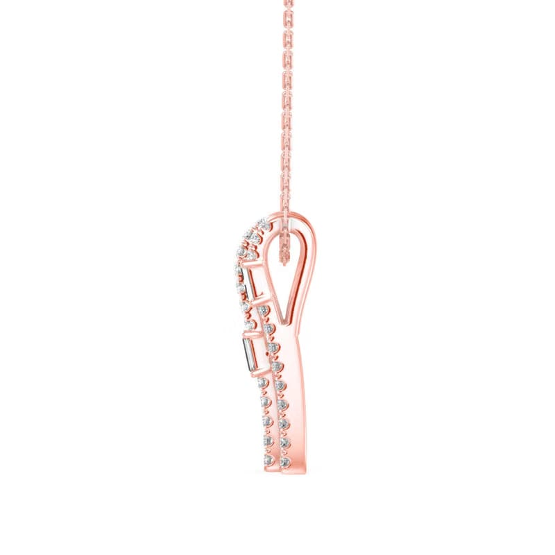 Parallel bar Lab Grown Diamond Pendant 9KT