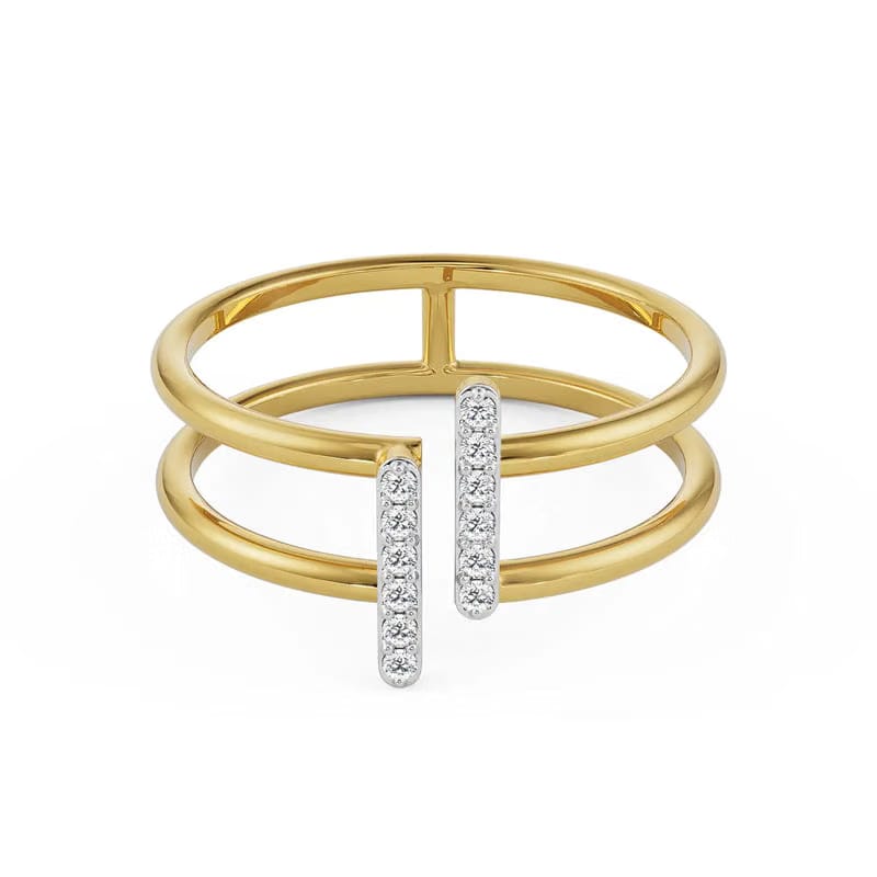 Parallel Open Lab Grown Diamond Ring