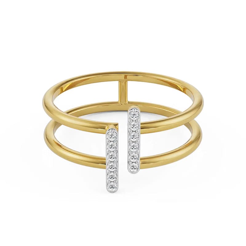 Parallel Open Lab Grown Diamond Ring 9KT