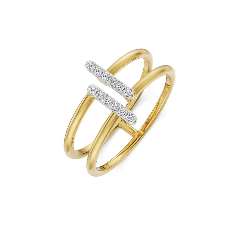 Parallel Open Lab Grown Diamond Ring 9KT