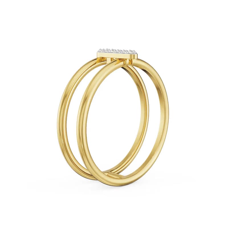 Parallel Open Lab Grown Diamond Ring 9KT