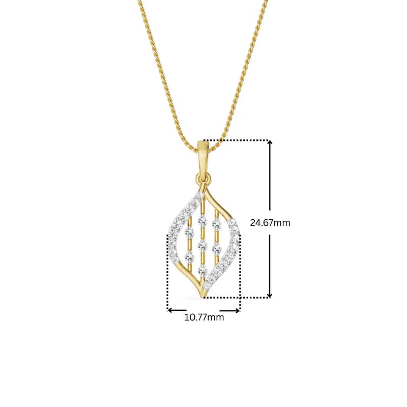Parallel Stroke Lab Grown Diamond Pendant