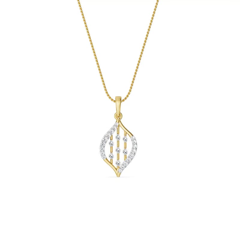Parallel Stroke Lab Grown Diamond Pendant 9KT