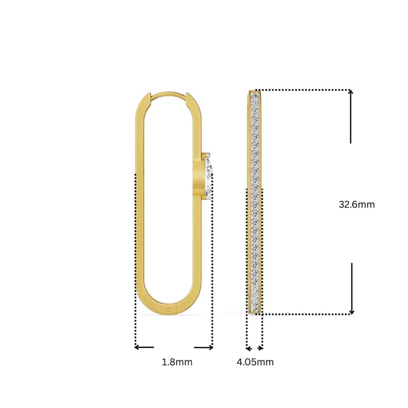 Pear Assymetric Lab Grown Diamond Earrings_in_stock