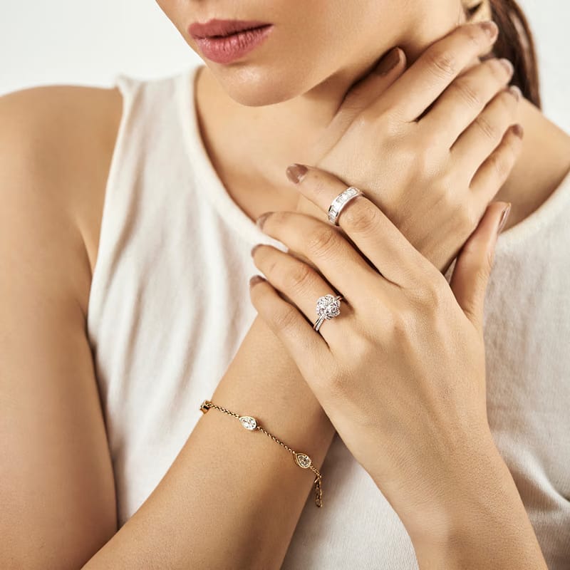 Pear Bezel Tennis Lab Grown Diamond Bracelet_in_stock
