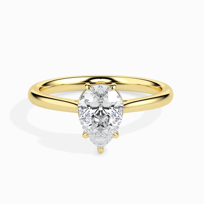 Pear Cut Solitaire Ring 9KT