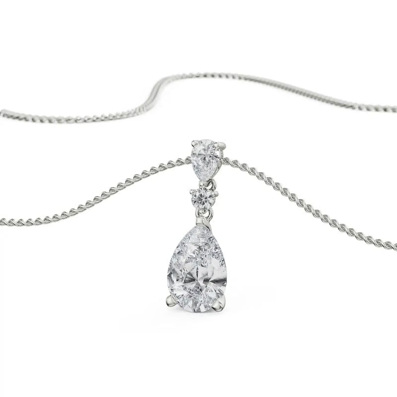 Pear Diamond Drop Pendant_in_stock
