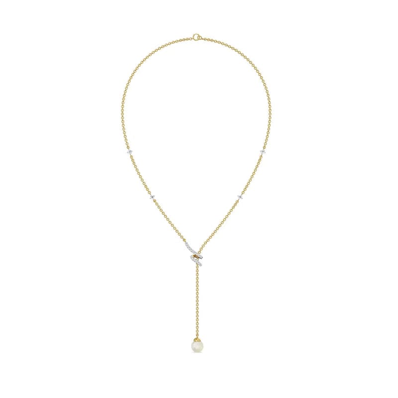 Pear Drop Adjustable Diamond Necklace_in_stock