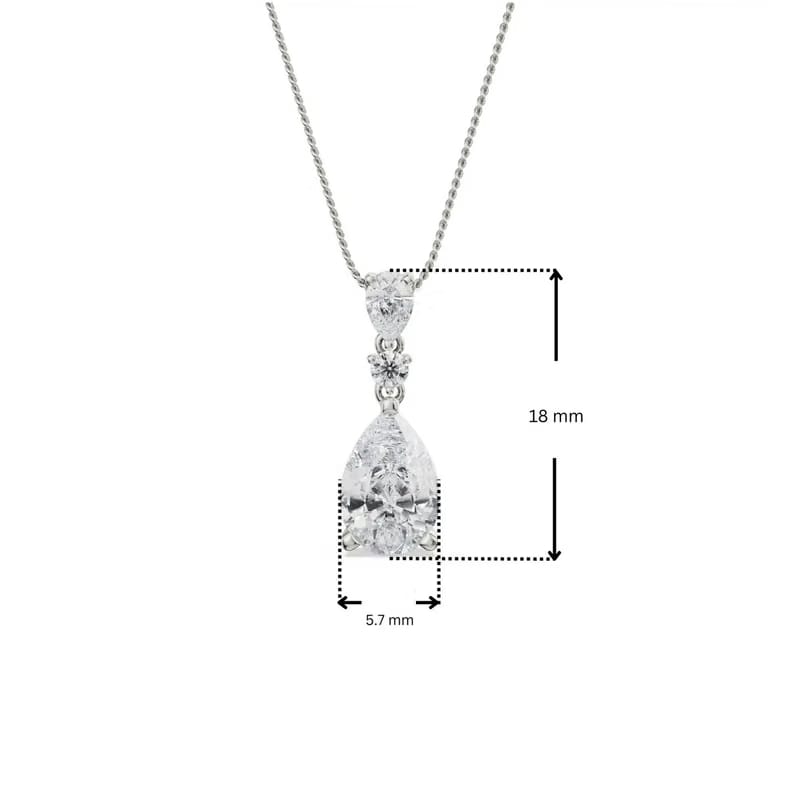 Pear Lab Grown Diamond Drop Pendant