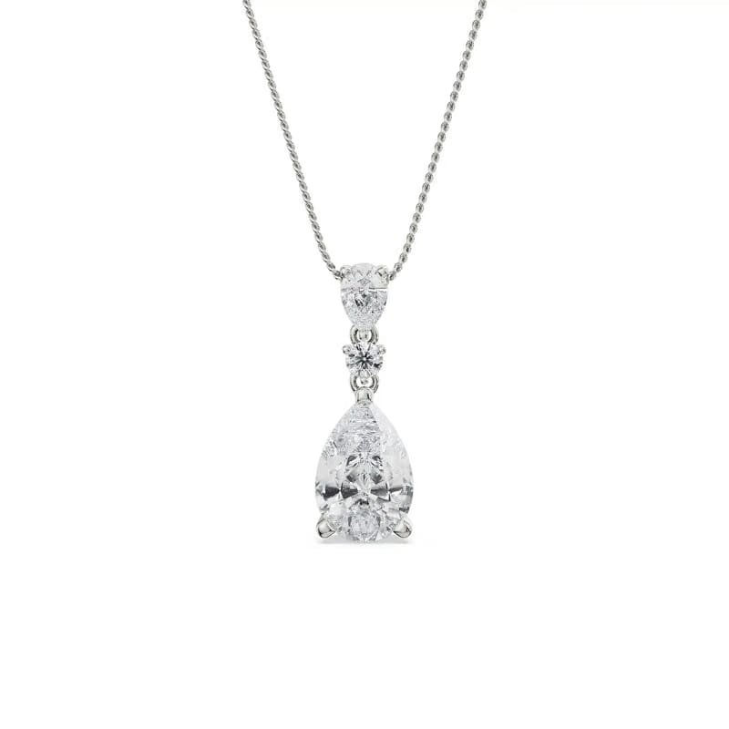 Pear Lab Grown Diamond Drop Pendant 9KT