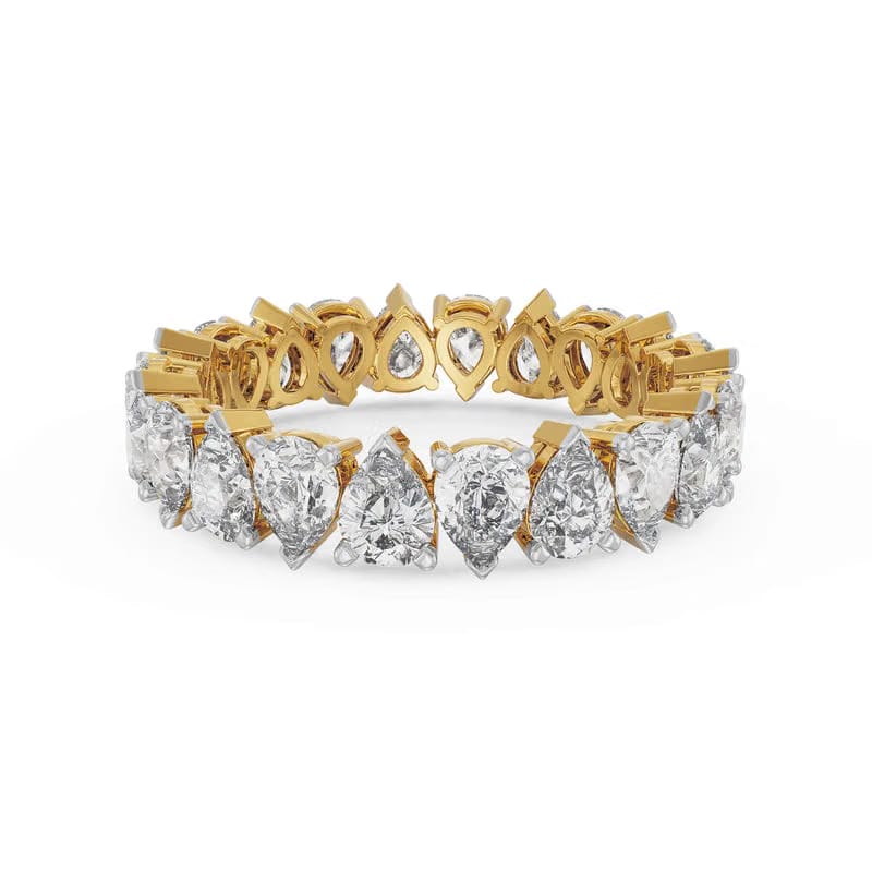 Pear Lab Grown Diamond Infinity Band