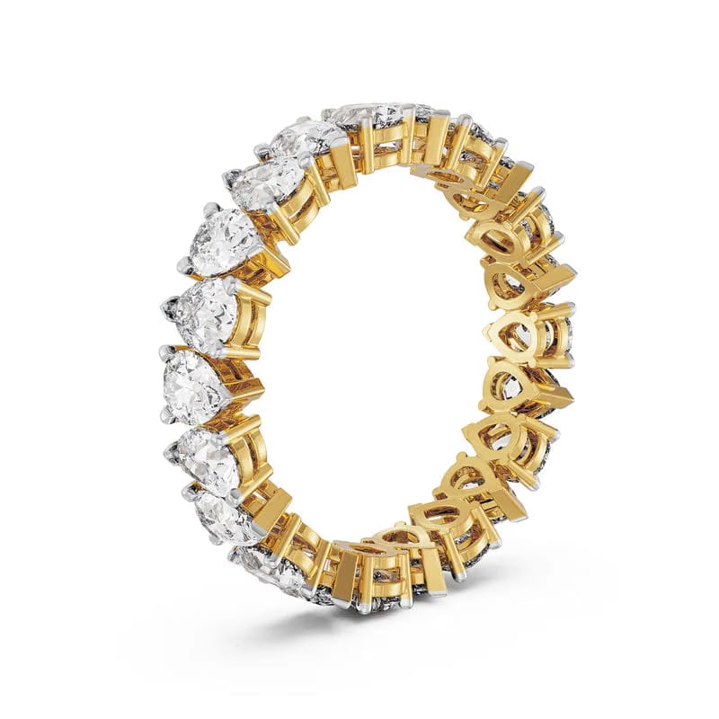 Pear Lab Grown Diamond Infinity Band