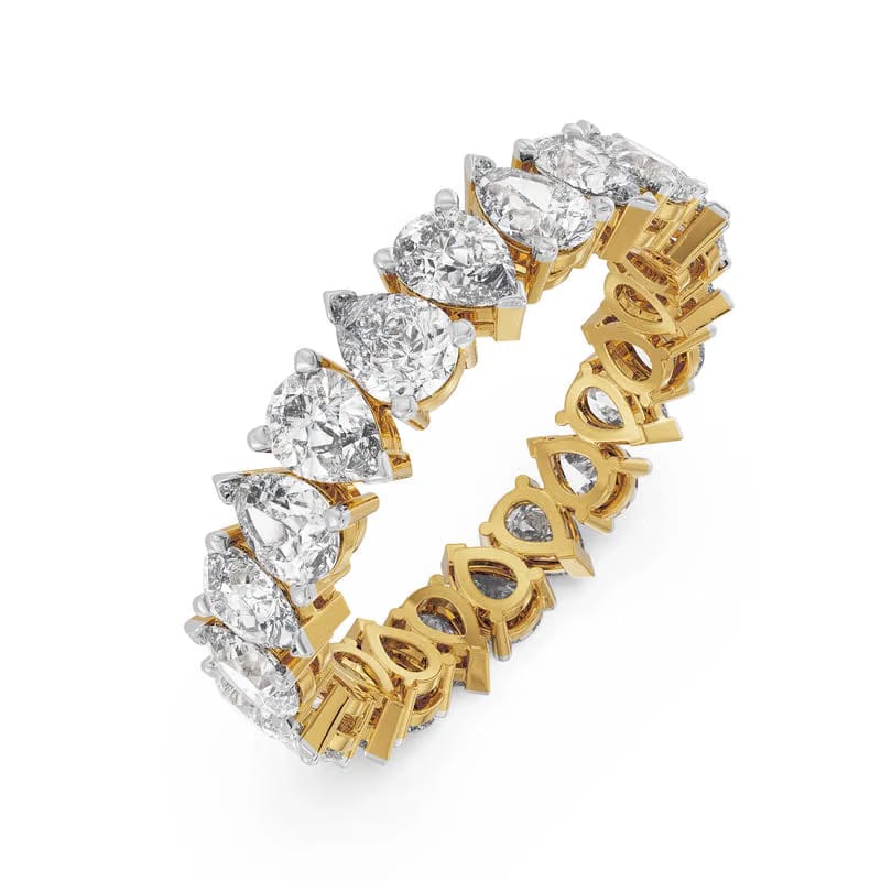 Pear Lab Grown Diamond Infinity Band