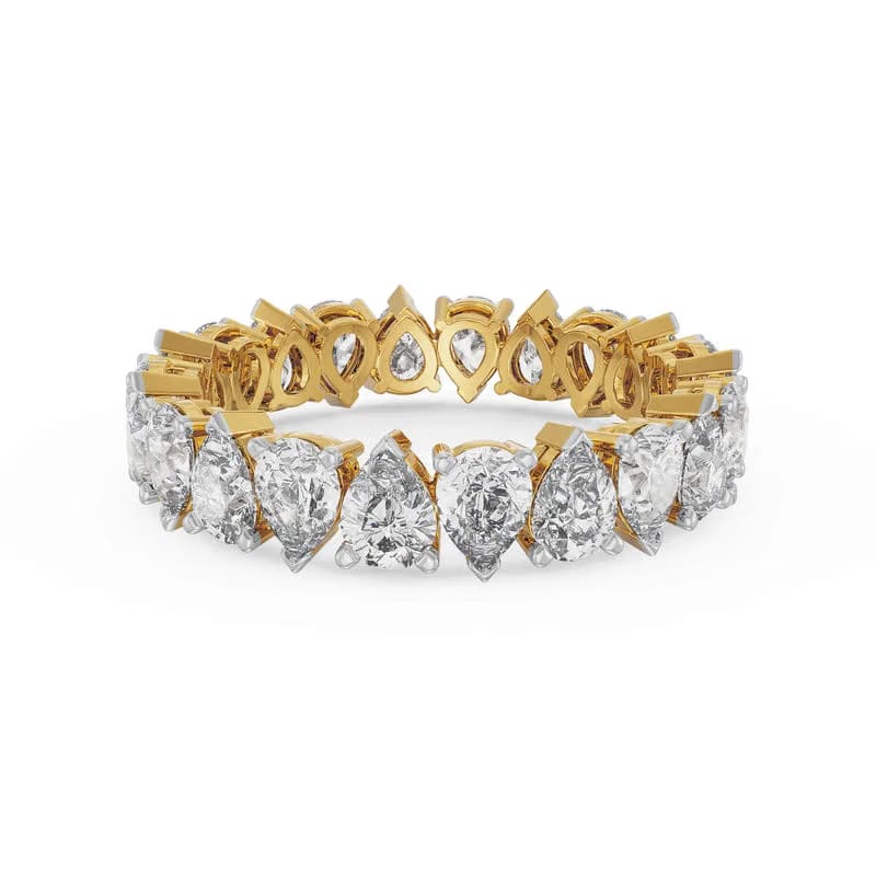 Pear Lab Grown Diamond Infinity Band 9KT