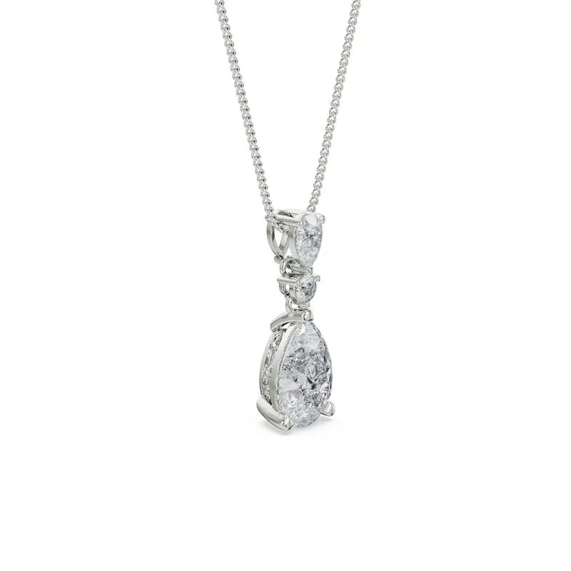 Pear Lab Grown Diamond Pendant Set