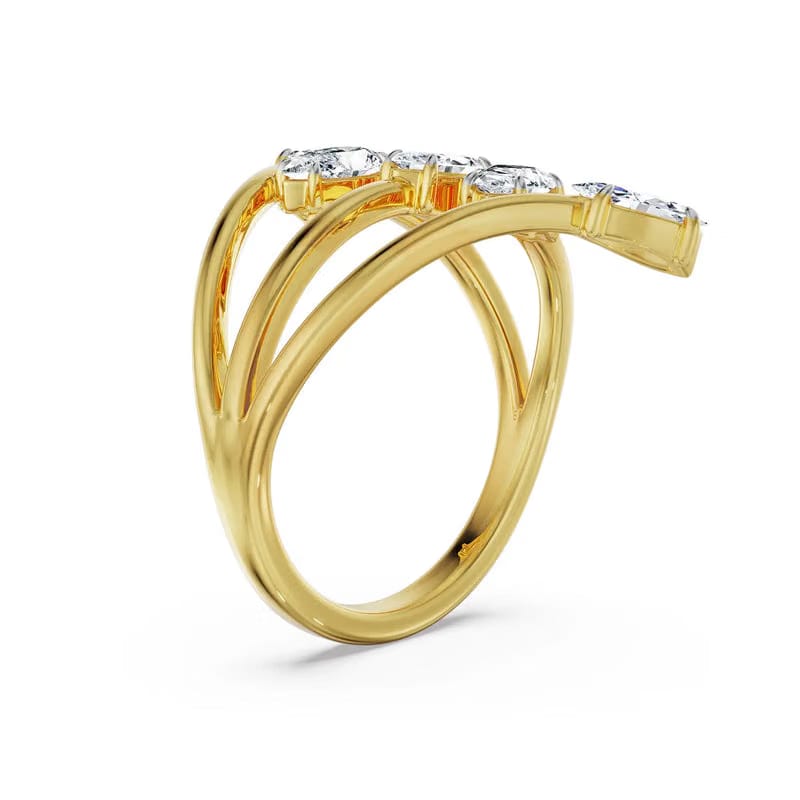 Pear Marquise Cocktail Lab Grown Diamond Ring 9KT