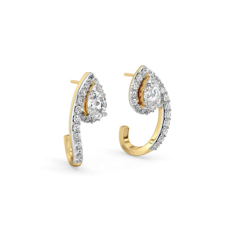 Pear Sparkle Lab Grown Diamond Earrings