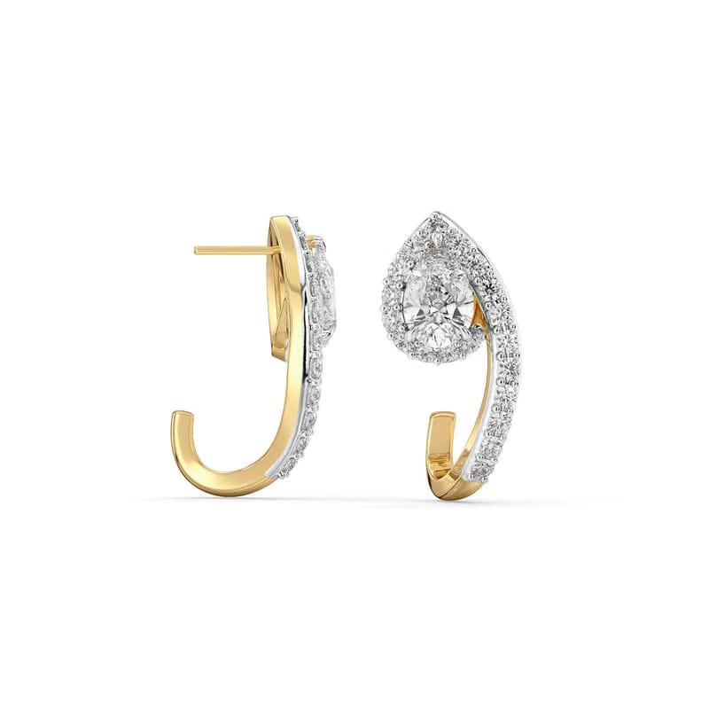 Pear Sparkle Lab Grown Diamond Earrings 9KT