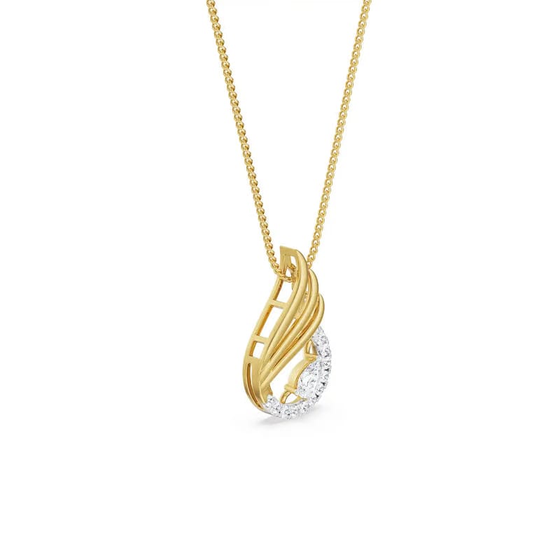 Pear Swan Lab Grown Diamond Pendant Set