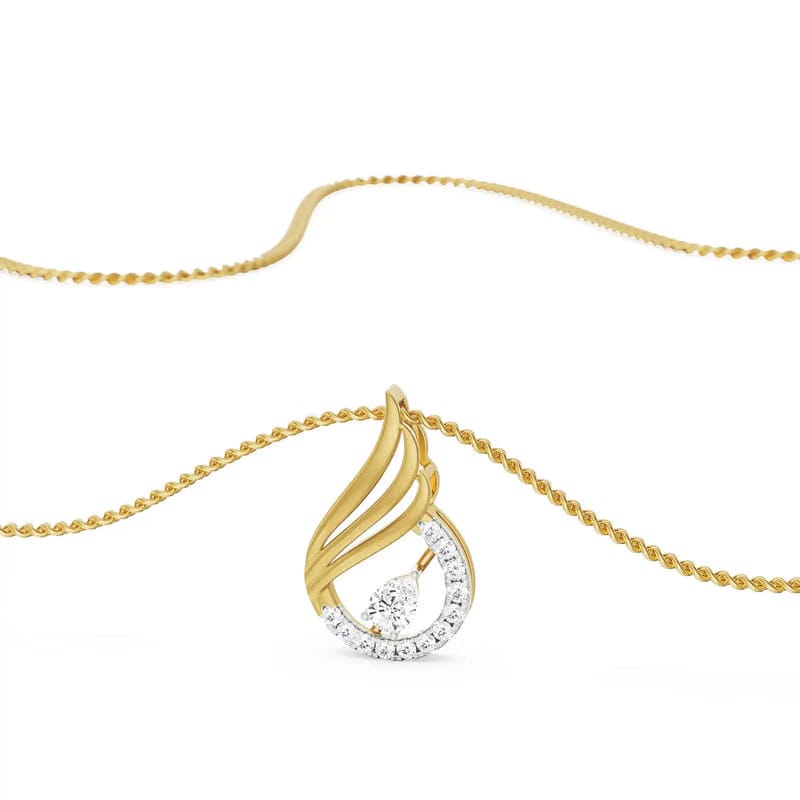 Pear Swan Lab Grown Diamond Pendant Set