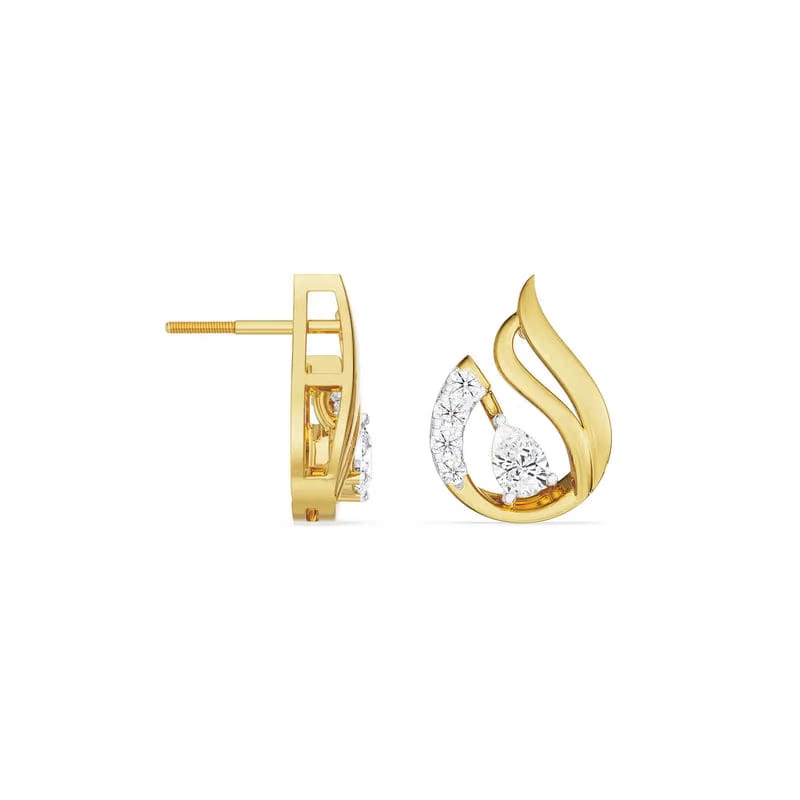 Pear Swan Lab Grown Diamond Studs