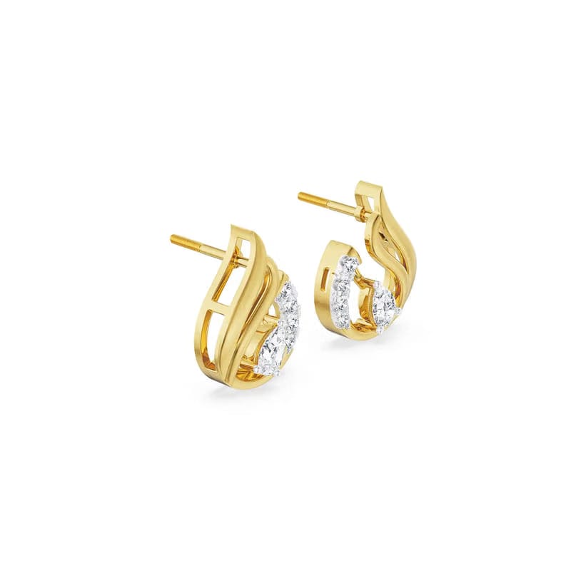 Pear Swan Lab Grown Diamond Studs