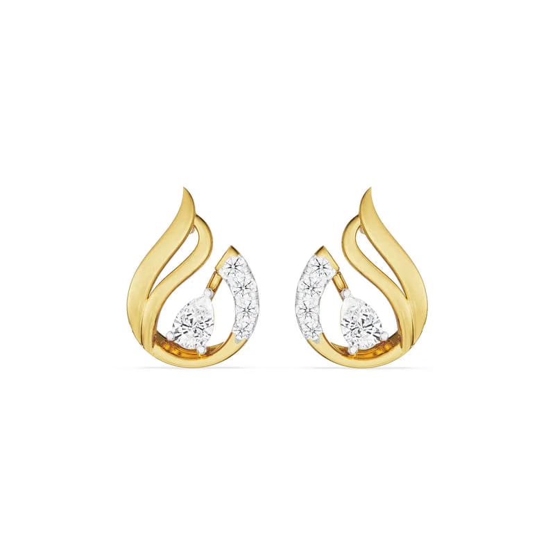 Pear Swan Lab Grown Diamond Studs 9KT