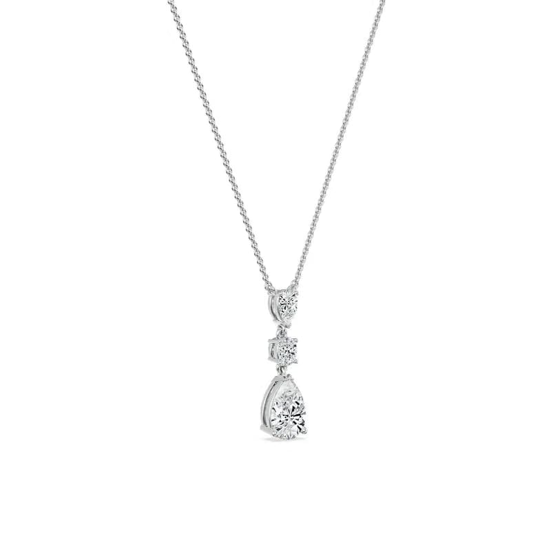 Pear Teardrop Lab Grown Diamond Necklace