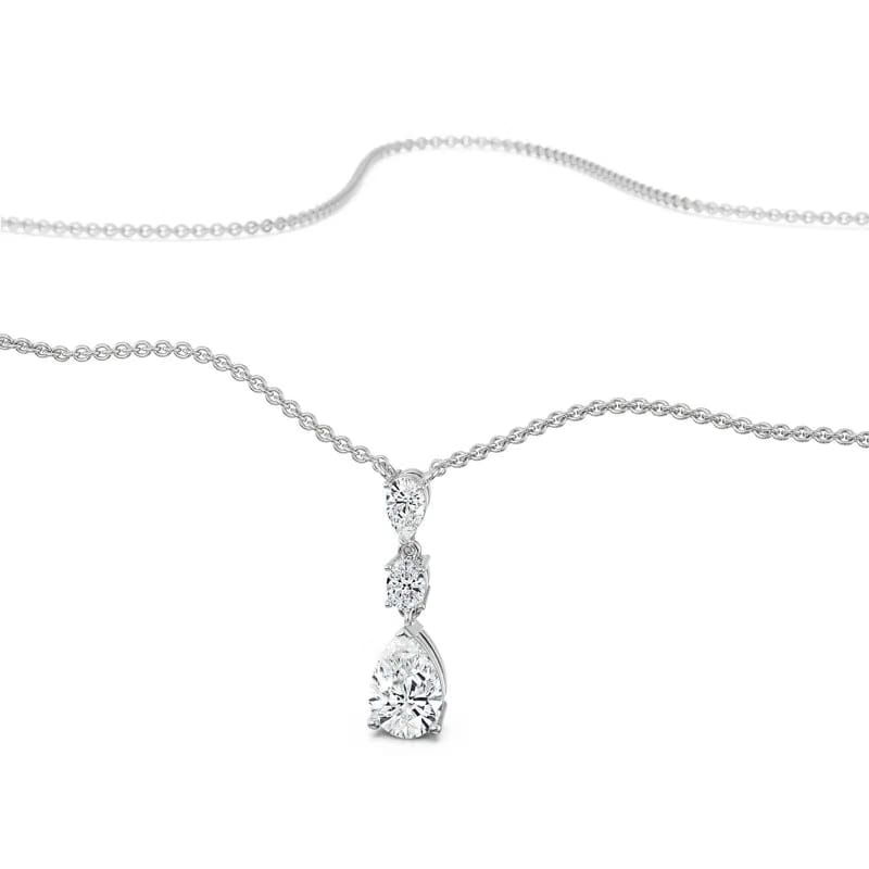Pear Teardrop Lab Grown Diamond Necklace 9KT