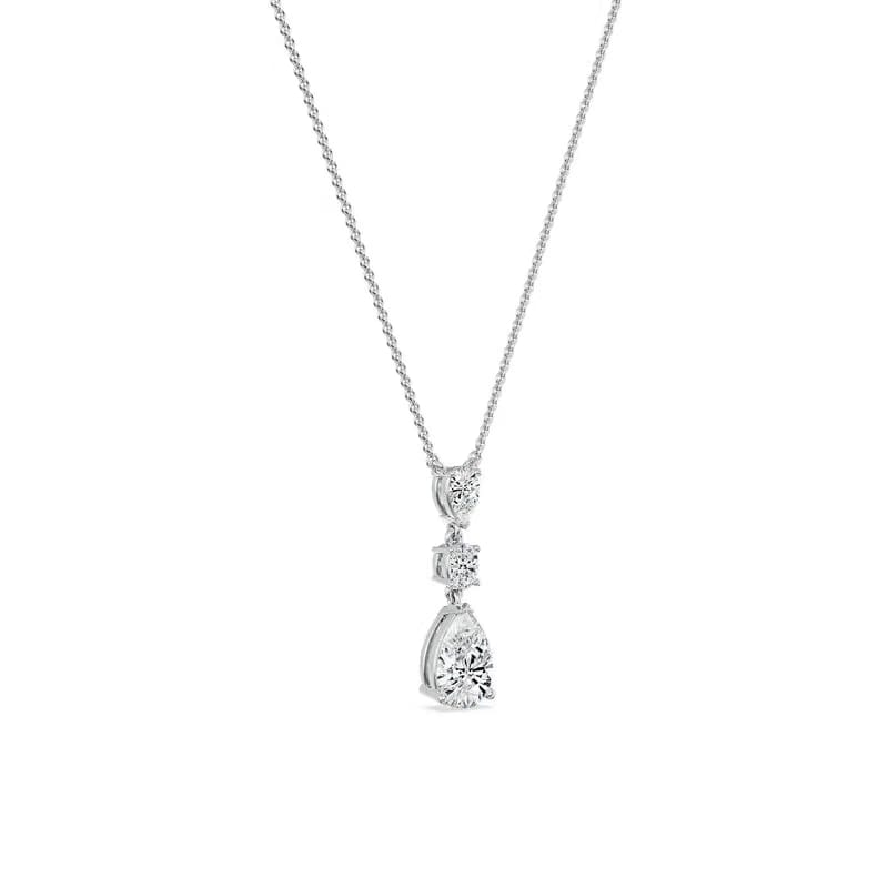 Pear Teardrop Lab Grown Diamond Necklace_in-stock