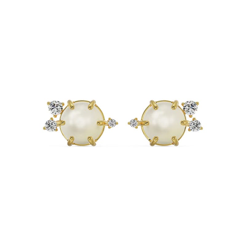 Pearly Lab Grown Diamond Studs