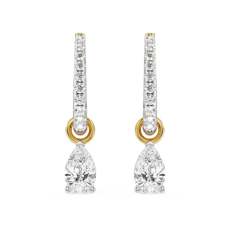 Perfect Pear Lab Grown Diamond Hoops