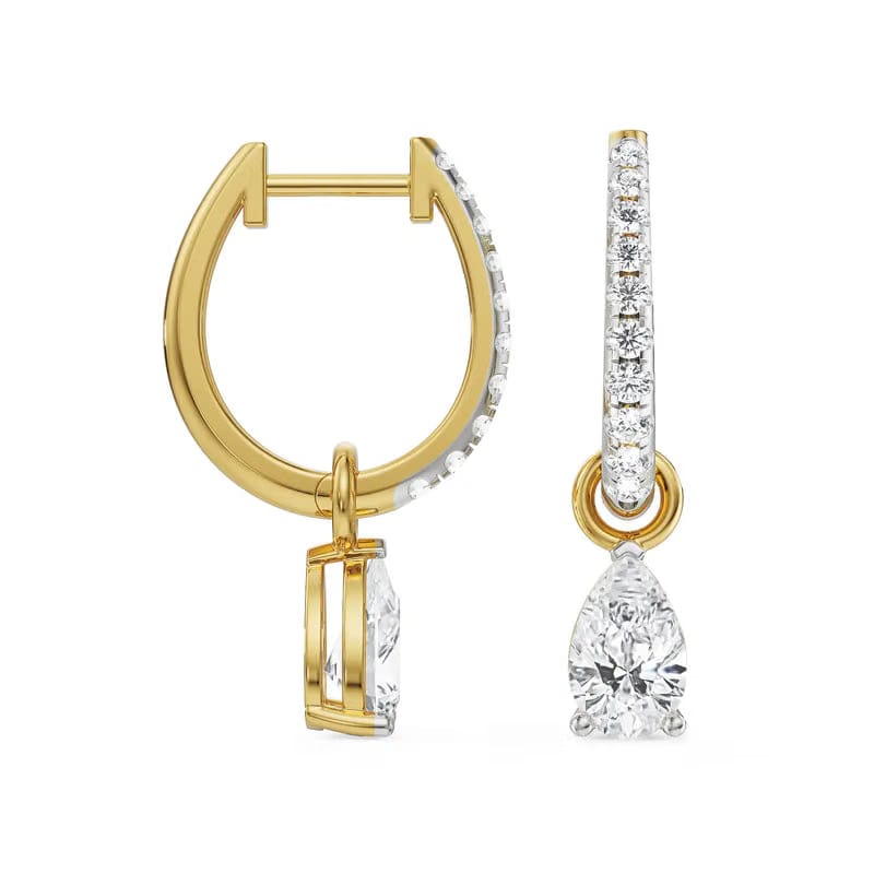 Perfect Pear Lab Grown Diamond Hoops