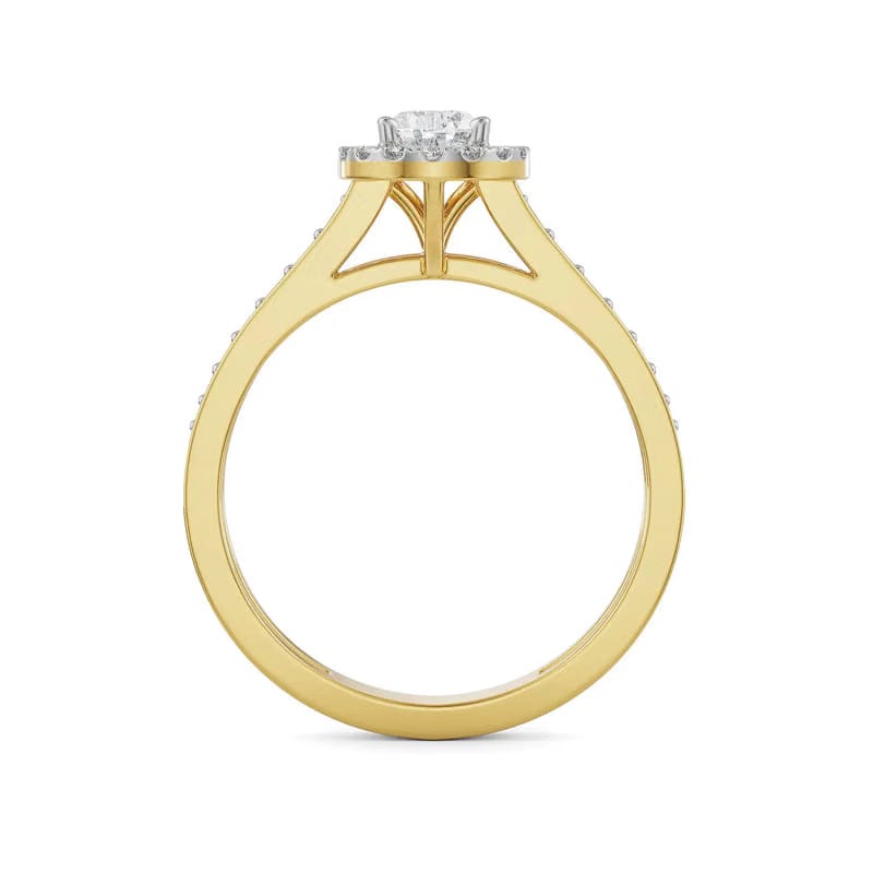 Perky Pear Lab Grown Diamond Ring 9KT