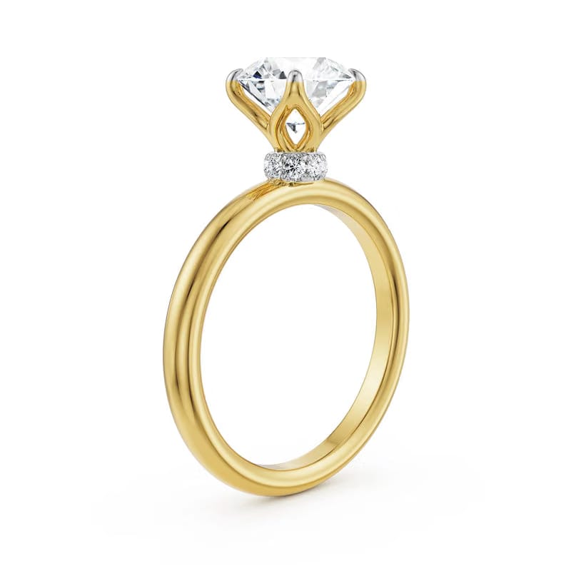 Petal Solitaire Lab Diamond Ring