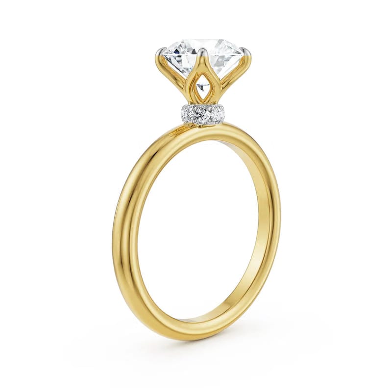 Petal Solitaire Lab Diamond Ring 9KT