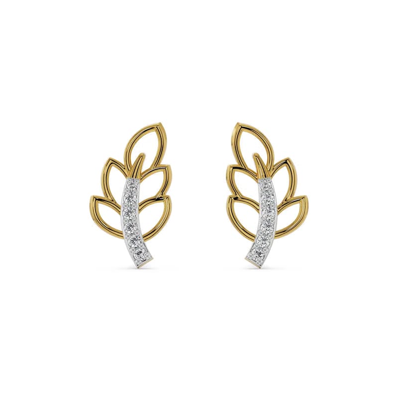Petal Swag Lab Grown Diamond Earrings 9KT