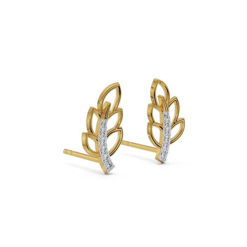 Petal Swag Lab Grown Diamond Earrings 9KT