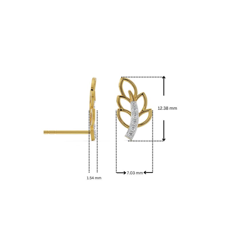 Petal Swag Lab Grown Diamond Earrings 9KT