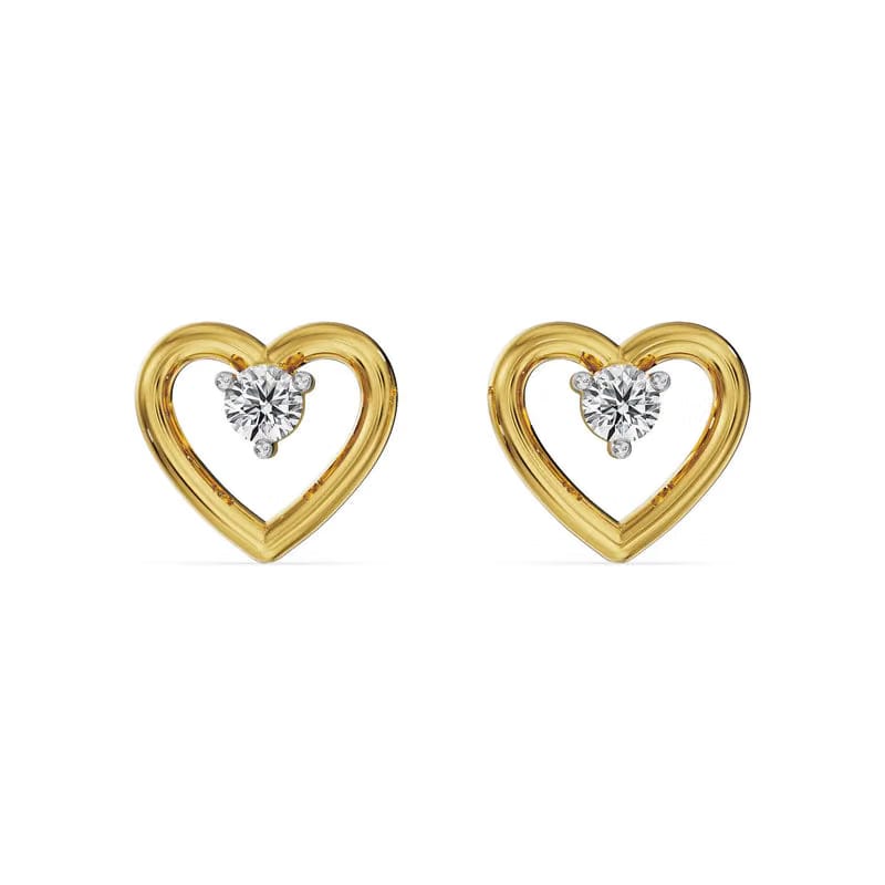 Playful Heart Lab Grown Diamond Studs 9KT