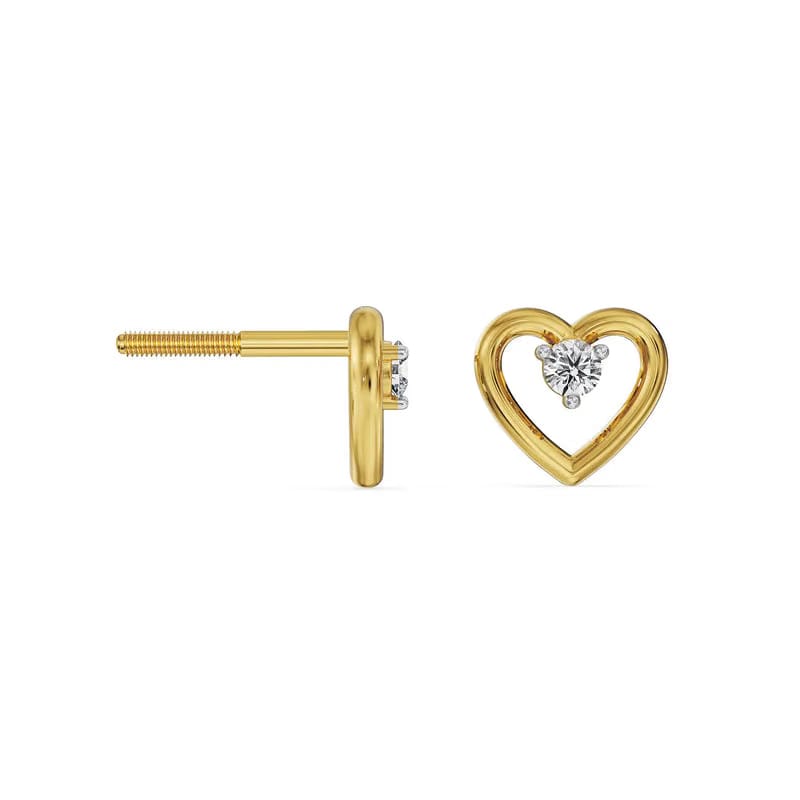 Playful Heart Lab Grown Diamond Studs 9KT