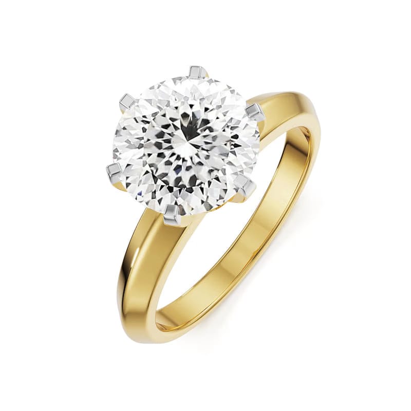 Portuguese Cut Lab Grown Diamond Ring