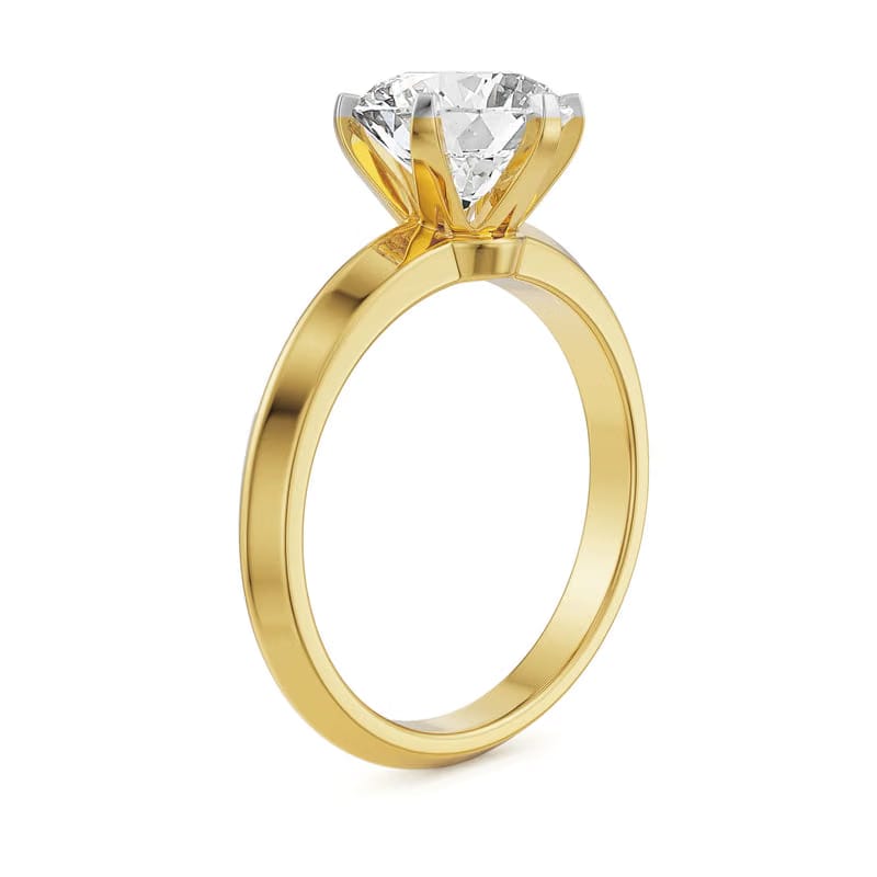 Portuguese Cut Lab Grown Diamond Ring