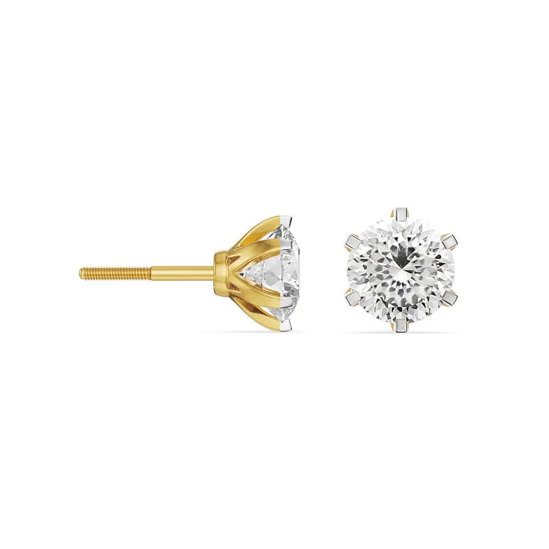 Potuguese Cut Lab Grown Diamond Studs_in_stock