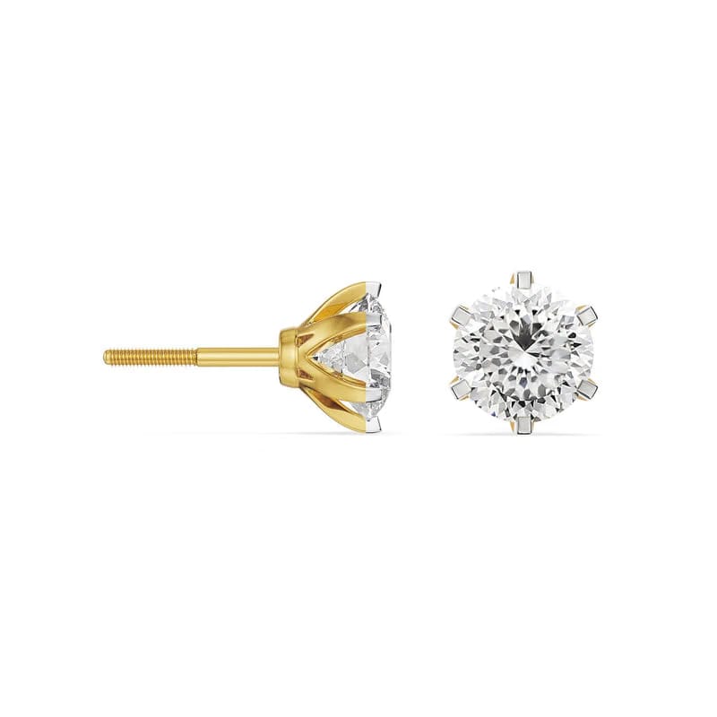 Potuguese Cut Lab Grown Diamond Studs 9KT