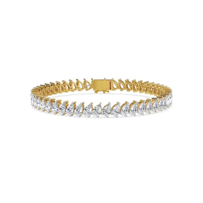 Precious Pear Lab Grown Diamond Tennis Bracelet