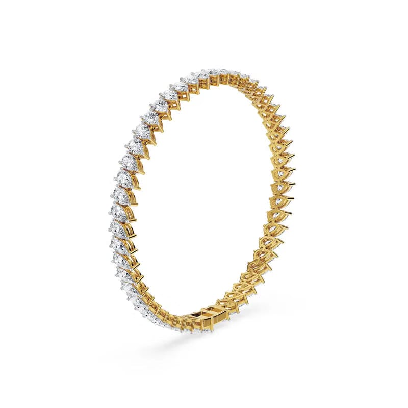 Precious Pear Lab Grown Diamond Tennis Bracelet